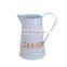 New Design Wholesale Home Decorative Garden Plants Antique White Color Metal Painting Flower Pots With Spout Flower Vase