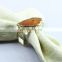 Gold Side Natural Stone Napkin Ring Decoration Napkin Holder In Many Colors