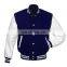 Blue Body white leather sleeves Letterman jacket, custom made jacket college baseball jackets with super soft Leather