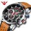 Free shipping NIBOSI Sport Watches for Men Blue Top Brand Luxury Military Leather Wrist Watch Fashion Chronograph Wristwatch