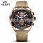 MEGIR 2074 Luxury Watch Relogio Masculino Blue Leather Business Quartz Watches Men Wrist Clock Creative Military Wristwatches