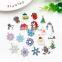 20Pcs/Set New Christmas Charms Pendants Enamel Bracelet Party Home Metal Craft Decoration Tree Hanging DIY Jewelry Accessories