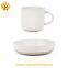 Popular Straight Edge Ceramic Dinnerware Set With Speckle Finish