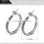 Elegant Fashion Banquet Dress Jewelry Top Quality CZ Classic Women 25mm Hoop Earrings