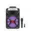 SING-E ZQS6138 6 Inch Trolley Party Subwoofer Speakers With Display Screen Support BlueTooth,TWS,TF Card,AUX,FM With RGB Lights