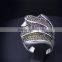 Gorgeous Chunky Party Look Color Cubic Zirconia 18K Gold Plated Deluxe Jewelry Ring