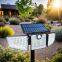 LED Solar Wall Lamp PVC Body IP65 Rating Three Sided Luminous Design ROHS Certified Artificial Induction Garden Patio Landscape