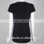 Guangzhou Tshirt Factory Custom Blank Tshirt no Label v Neck Plain Black Tshirt Women