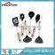 6 PC Colorful and Stylish Kitchen Utensil Set with Rotating Holder - Large Nylon Heads and Stainless Steel Core