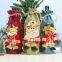 New Linen Gift Ornaments Navidad Xmas Santa Snowman Table Decor Decorative Merry Christmas Wine Bottle Cover Bags