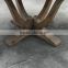 RE-1507 8ft round banquet table and chairs set reclaimed wood furniture wholesale
