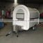 7.6*5.5ft white food cart trailer mobile food cart beach food truck hot dog Hamburg ice cream traction cart Provide free 3 d des