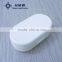 White Plastic Compact Contact Lens Case With Dual Box and Mirror for Eyewear