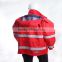 Safety reflective red jacket with EN20471