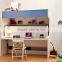 Bunk bed kids wooden murphy bed mechanism folding single bed with ladder for children