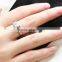 Crystal Wedding Ring 18K Silver Ring
