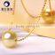 8.5-9mm high luster seawater akoya single pearl pendant with 18k gold chain