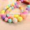 Children acrylic colour plastic round bead necklace and bracelet sets