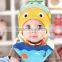 Knit cute fish turtleneck baby hat 100% cotton high quality handmade baby beanie hat