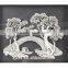 Silver Haze/Silver painted bridges Figure/Featured home silver carved paintings