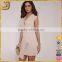 Hot selling women customized nude sleeveless blazer style dress