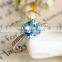 jewellery factory 18K gold plating 925 sterling silver jewelry natural precious gemstone topaz ring earrings pendant setting