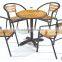 aluminum furniture outdoor leisure comfortable wooden garden chairs table set YT5,YC008