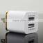 Aluminum 5V 2.1A Dual Ports USB AC Power Wall Charger with US Plug