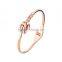 18K Rose Gold Stainless Steel Cute Cartoon Monkey Bangle for Birthday Gift