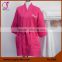 3009 Short Knee Length Cotton Bath Robes,Woman SPA Solid Waffle Cotton Robes