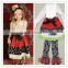 2015 lastest style IRL pic fashion baby girl children clothing outfit soft lace damask christmas girls outfits