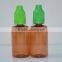 hot selling 30ml amber plastic bottle with long thin tip alibaba China