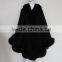 Lady fashion Black Color Cashmere Poncho with Fox Fur Trim Cape