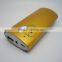 Bulk cheap aluminum external battery charger mobile phone power bank with flash light