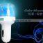 New style dual usb car charger, rose led quick charger 2.0 car charger, 2 port usb