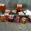 Colorful square glass candle holder