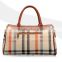 china brand bag korea women color stripe tote bag duffel bag drop shipping service