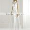 LC48 Hot Sale Elegant High Neck Weding Dress 2015 Lace Beaded A-Line Floor Length Vestido De Novia Romantico