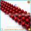 wholesale loose shell pearl beads round red