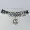 Handmade womens elastic line vintage colorful stretch tattoo henna choker necklace