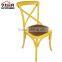 2015 Year Hot sale Cross Back Wood Chair X Back Chair,Modern Colorful wooden cross back dining chair home furniture