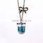 Blue Sea Ocean Glass Bottle Pendant Fashion Bottle Glass Pendant Mermaid Tears Shells Star Vial Necklace