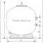 JAZZI China Factory Sales (Side-mount valve) Aqua Sand Filter Swimming Pool