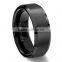 HOT Sale Black Tungsten Carbide Ring, Brushed Tungsten Carbide Ring, Fashion Tungsten Wedding Ring