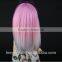Hot Sales Straight Pink to White Ombre 1/6 Bjd Doll Wigs