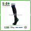 Fancy navy cuff white dots green toe and heel black knee high sports socks