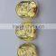 2015 Souvenir custom curve metal gold coins with your own fashion design