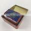 2017 new design custom printed small square tin gift box can 2pc set