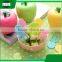plastic tableware kid cartoon apple shaped fruit fork set