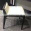 Modern Fashion No Arms Black Wood Leather Dressing Chair For Home Or Hotel